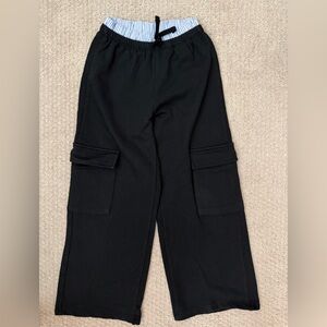 Zara Black boxer Cargo sweatpants